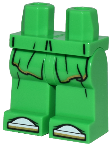 Hips and Legs with Robe Ends with Gold Trim and White Toes Pattern