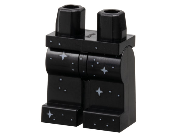 Hips and Legs with White Dots and Sparkles / Stars Pattern