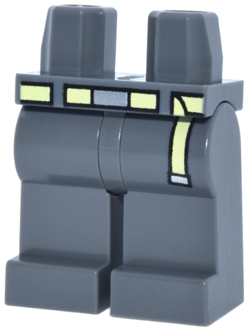 Hips and Legs with Bright Light Yellow Belt with Silver Buckle Pattern