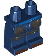 Hips and Legs with SW Mandalorian Blue and Dark Silver Beskar Armor Plates, Knee Pads and Reddish Brown Shoe Tips Pattern