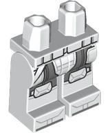 Hips and Legs with Dark Bluish Gray SW Armor with Light Bluish Gray Lines, Knee Pads, Shoe Tips, Strap and Boxes with Black Outline Pattern