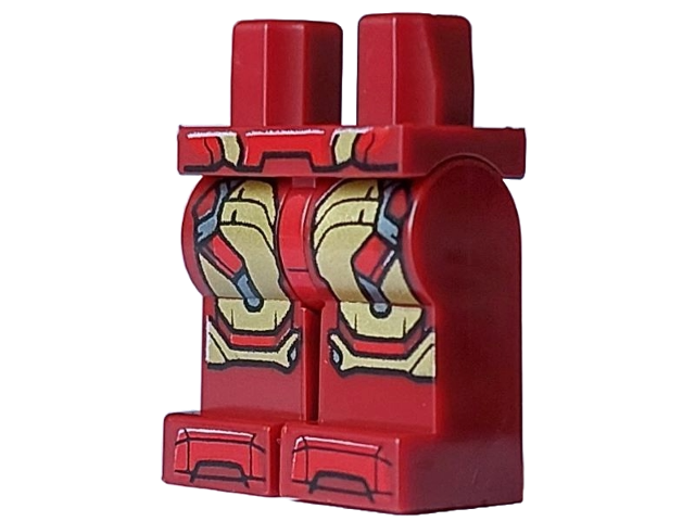 Hips and Legs with Iron Man Gold, Red and Silver Belt, Knee Plates and Boot Tips Pattern