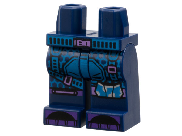 Hips and Legs with Dark Azure Belt, Mesh, Straps, Bright Pink Buckles and Dark Purple Toes Pattern