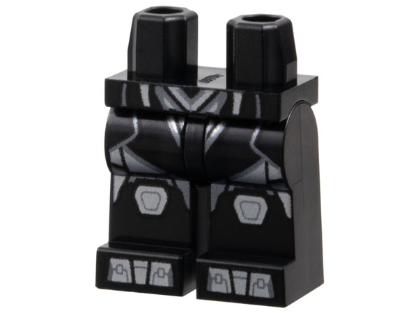 Hips and Legs with Silver and Dark Silver Triangle Armor, Knee Pads and Toes Pattern