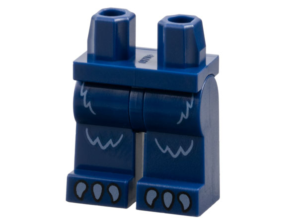 Hips and Legs with Bright Light Blue Fur and Claws Pattern