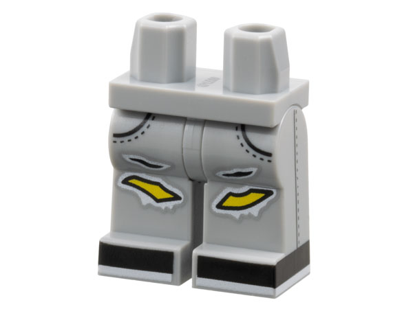 Hips and Legs with Pockets, Rips with Yellow Legs and Black Shoes with White Soles Pattern