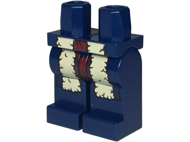 Hips and Legs with Tan Fur Coattails and Dark Red Tunic Pattern