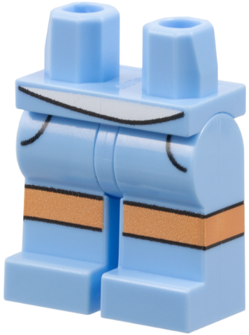 Hips and Legs with White Shirt Tail, Black Pockets Outlines, Nougat Knees Pattern