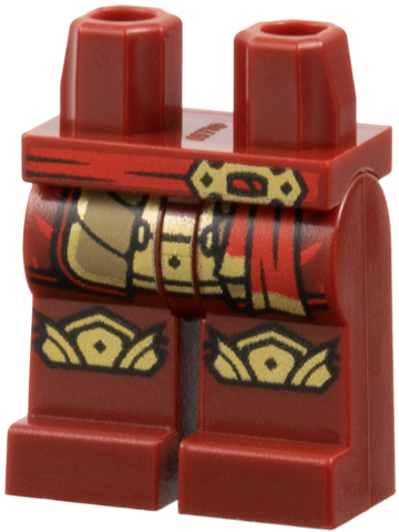 Hips and Legs with Red Sash, Gold Buckle, Armor and Knee Pads Pattern
