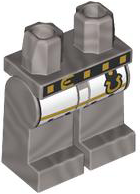 Hips and Legs with White Surcoat Ends, Gold Trim, Black Belt with Buckle and Horseshoe Pattern