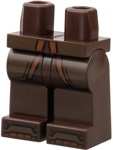 Hips and Legs with Umber Coattails, Dark Orange Hems and Toes Pattern