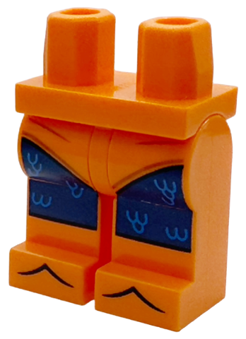 Hips and Legs with Dark Blue Pants, Blue Scales and Black Boot Tips Pattern