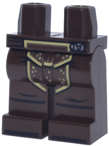 Hips and Legs with SW Panel with Tan Trim and Dots, Black Belt, Lines and Shoe Tips, Silver Buckle Pattern