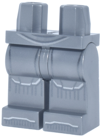 Hips and Legs with SW Death Star Droid, Dark Silver and Silver Panels, Lines and Boot Tips Pattern