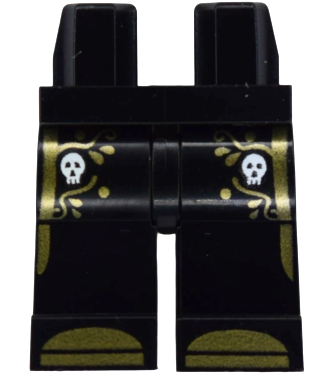 Hips and Legs with White Skulls, Gold Elaborate Trim and Boots Pattern (BAM)