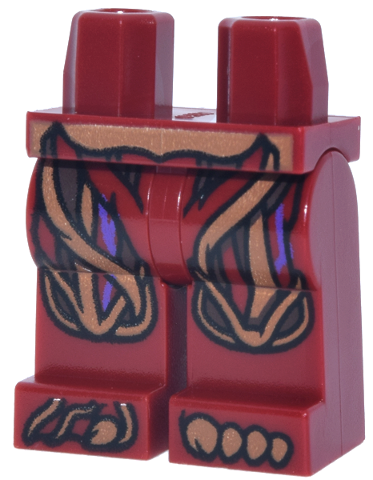 Hips and Legs with Medium Nougat, Dark Brown and Medium Lavender Vines, Veins and Rotted Flesh Pattern  Pattern