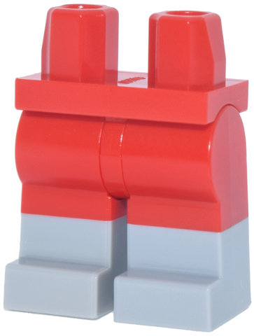 Hips and Legs with Molded Light Bluish Gray Lower Legs / Boots Pattern