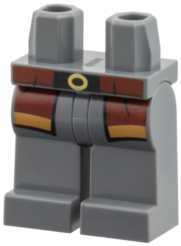 Hips and Legs with Dark Red Coattails with Medium Nougat Trim, Black Belt with Gold Buckle Pattern