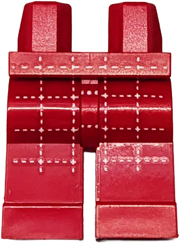 Hips and Legs with White Stitching in Grid Pattern
