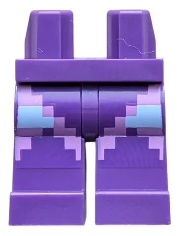 Hips and Legs with Pixelated Medium Lavender and Bright Light Blue Armor Pattern