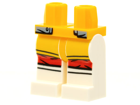 Hips and White Legs with Light Bluish Gray Coattails, Red Knee Wrappings Pattern