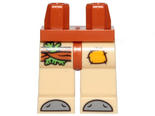 Hips and Tan Legs with Patch and Seaweed Pattern