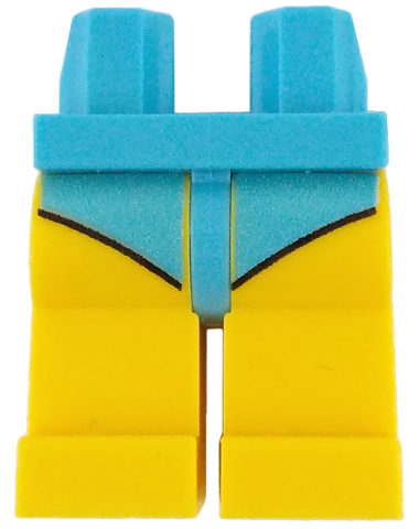 Hips and Yellow Legs with Medium Azure Leotard / Swimsuit Bottom Pattern