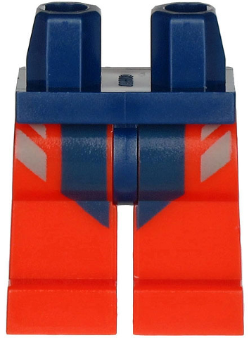 Hips and Red Legs with Dark Blue and Dark Bluish Gray Wetsuit Stripes Pattern