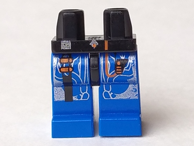 Hips and Blue Legs with Space UFO Silver Circuitry Pattern