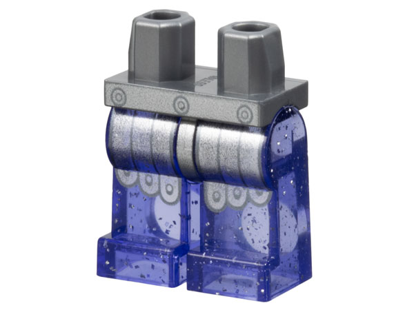 Hips and Glitter Trans-Purple Legs with Silver Battle Skirt with Pteruges Pattern