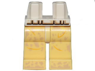 Hips and Bright Light Yellow Legs with Creased and Dust Stains Pattern