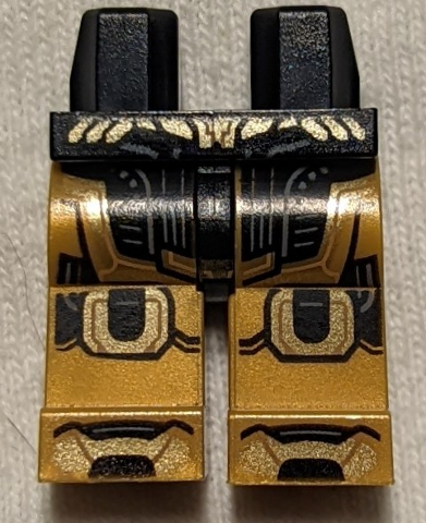Hips and Pearl Gold Legs with Armor, Gold and Black Panels Pattern (Thanos)