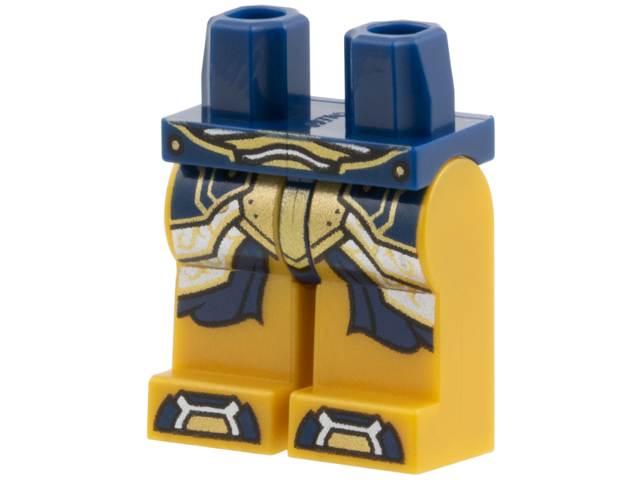 Hips and Pearl Gold Legs with Dark Blue, Silver, and Gold Armor and Toes Pattern