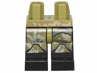 Hips and Black Legs with SW Camouflage Armor, Gray Lines Pattern