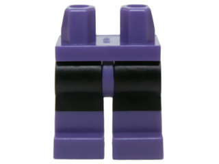Hips and Black Legs with Molded Dark Purple Lower Legs / Boots Pattern