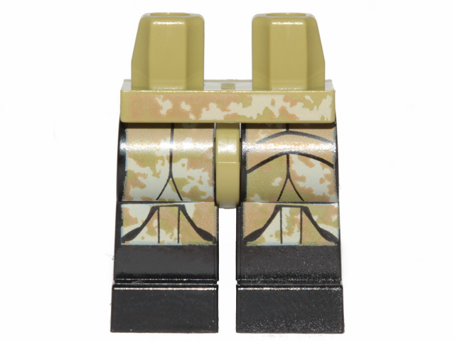 Hips and Black Legs with SW Camouflage Armor, Black Lines Pattern