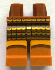 Hips and Medium Nougat Legs with Brown and Gold Armor Scales Pattern