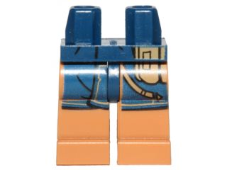 Hips and Medium Nougat Legs with SW Dark Blue Coat and Tan Bag Pattern (Cassian Andor)