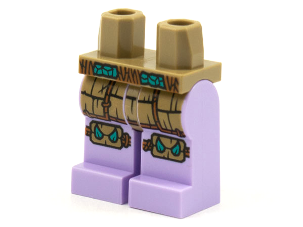 Hips and Lavender Legs with Dark Orange Ropes, Dark Tan Armor, Dark Turquoise Spikes on Knee Pads Pattern