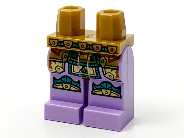 Hips and Lavender Legs with Gold and Dark Turquoise Armor Knee Pads Pattern