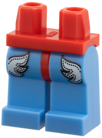 Hips and Medium Blue Legs with White Wings Pattern