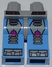 Hips and Medium Blue Legs with Belt, Light Bluish Gray Straps with Dark Pink Dots and Light Bluish Gray Talons Pattern