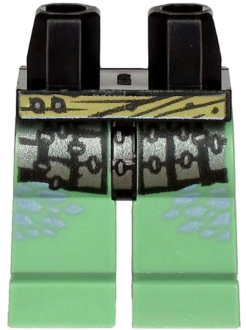Hips and Sand Green Legs with Silver Armor Plates, Dark Tan Sash and Sand Blue Spots Pattern