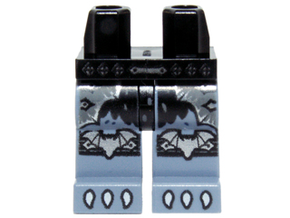 Hips and Sand Blue Legs with Silver Buckles, Bat Knee Covers and White Claws Pattern