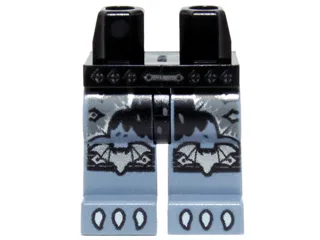 Hips and Sand Blue Legs with Silver Buckles, Bat Knee Covers and White Claws Pattern