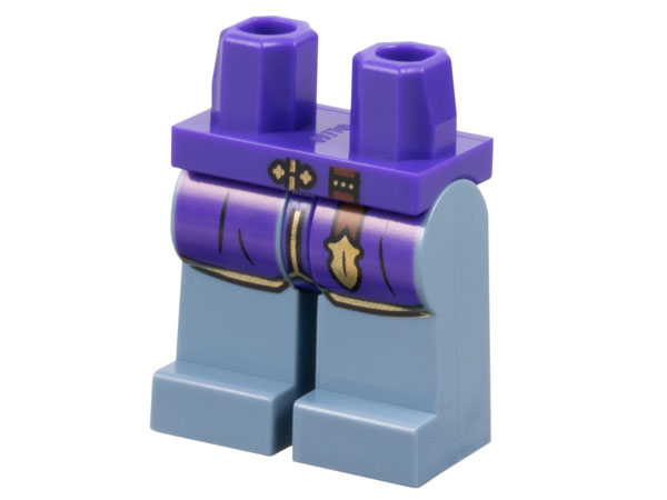 Hips and Sand Blue Legs with Dark Purple Coattails, Reddish Brown Belt and Gold Trim Pattern
