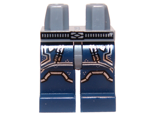 Hips and Dark Blue Legs with Silver Belt and Armor Pattern
