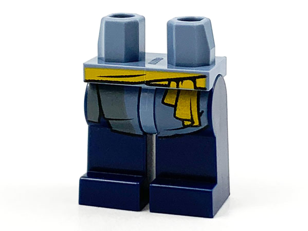 Hips and Dark Blue Legs with Yellow Sash and Sand Blue Coattails Pattern