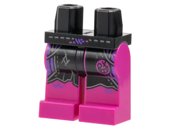 Hips and Magenta Legs with Black Loincloth, Smiley Face, Dark Purple Trim Pattern