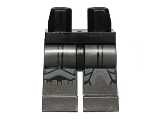 Hips and Pearl Dark Gray Legs with SW Stormtrooper Black and Dark Bluish Gray Markings Pattern (Shadow Stormtrooper)